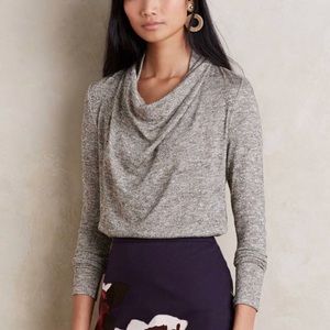 Deletta gold metallic threaded top Anthropologie